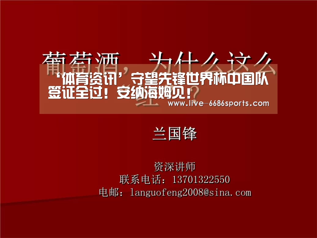 ‘体育资讯’守望先锋世界杯中国队签证全过